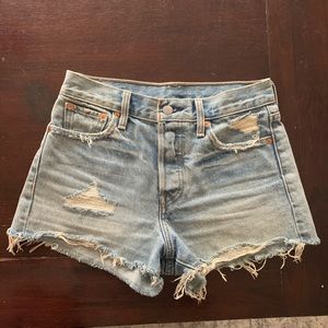 Levi’s denim women’s shorts (distressed)